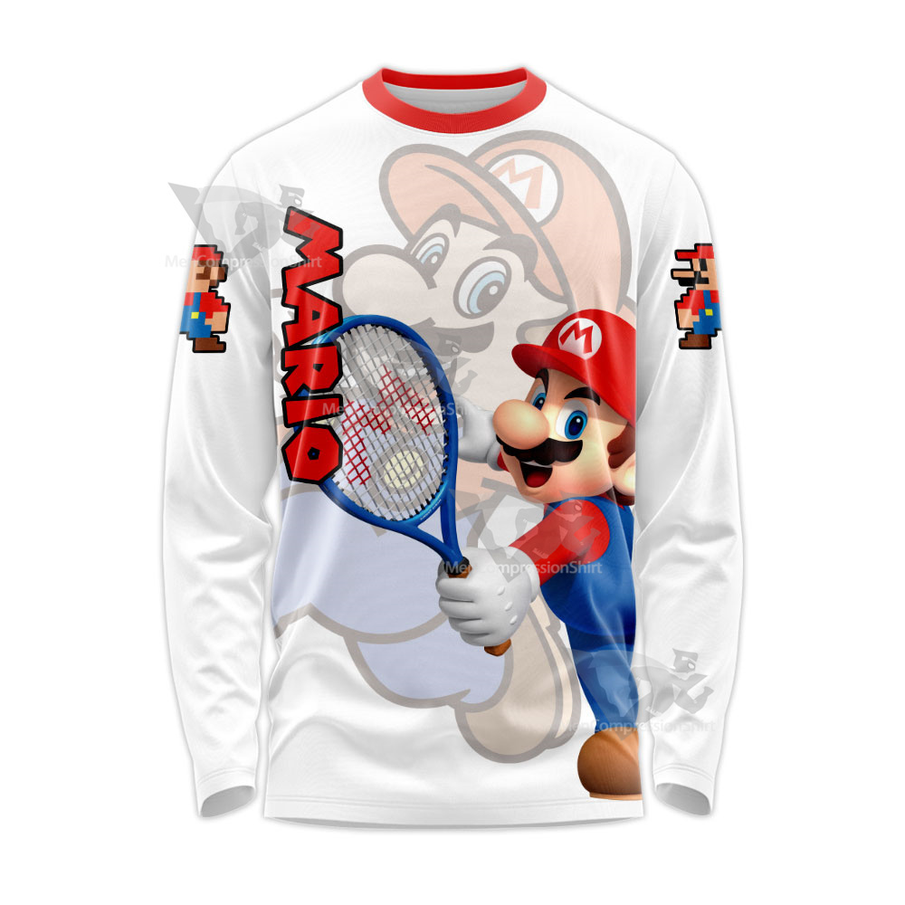 Mario Sports Mario Play Tennis Long Sleeve Shirt