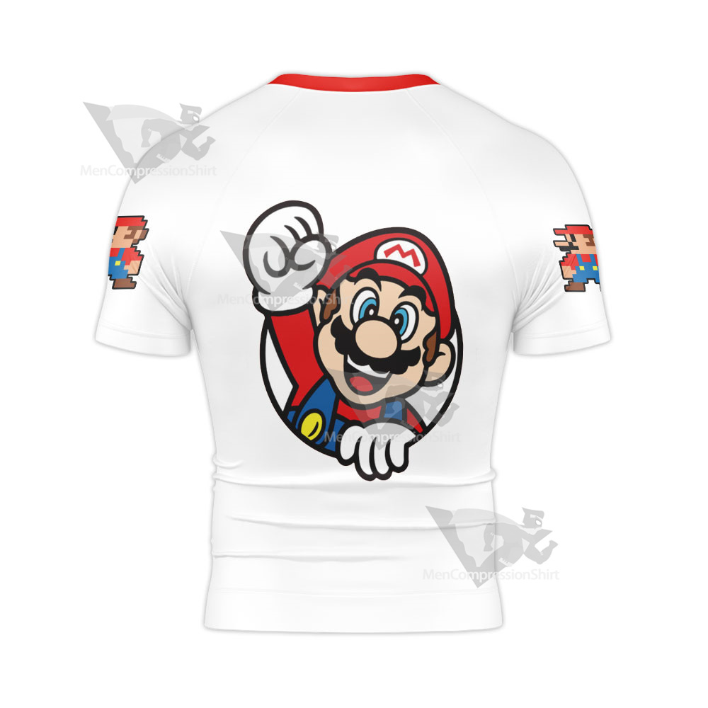 Mario Sports Mario Play Tennis Rash Guard Compression Shirt