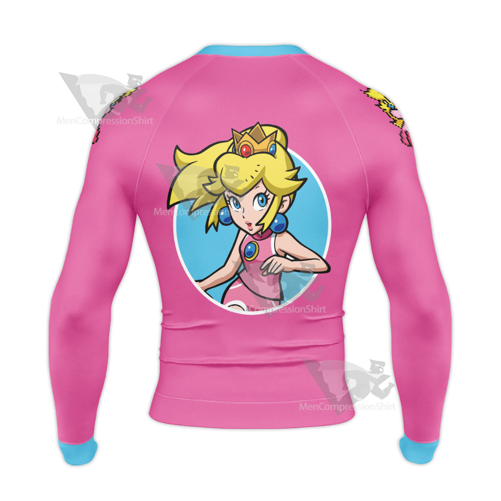 Mario Sports Princess Peach Ski Long Sleeve Compression Shirt