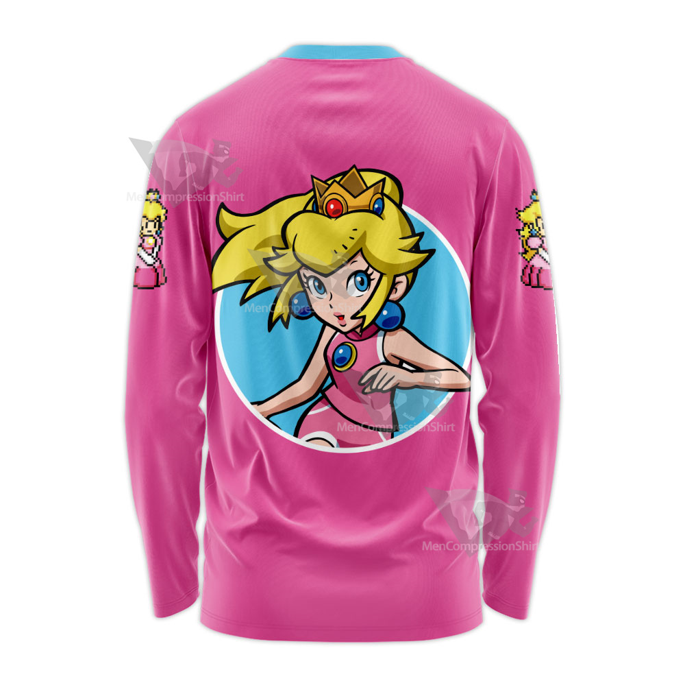 Mario Sports Princess Peach Ski Long Sleeve Shirt