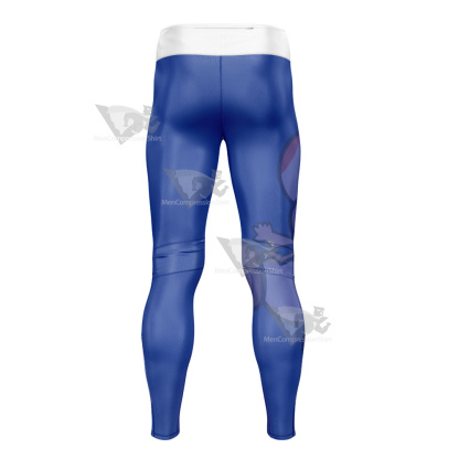 Mario Sports Toad Navy Blue Mens Compression Legging