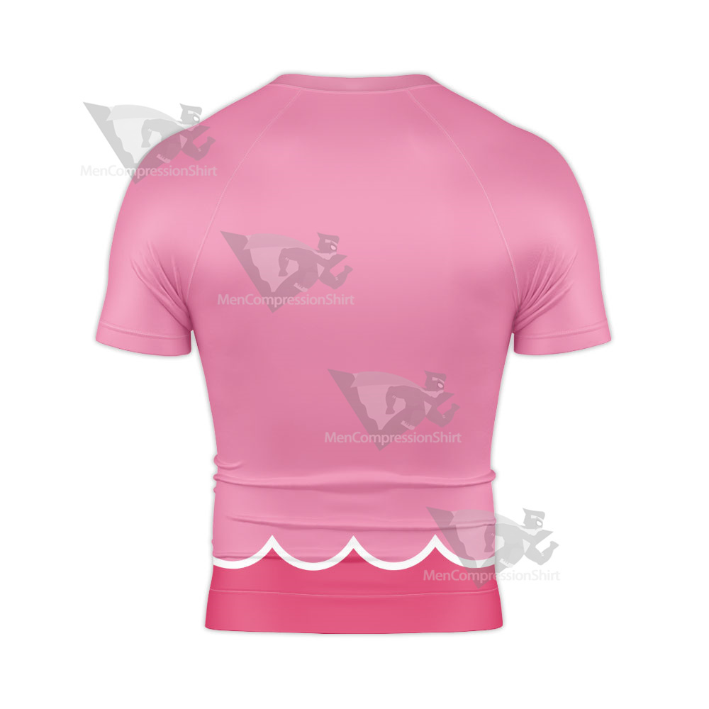Mario Tennis Aces Princess Peach Rash Guard Compression Shirt