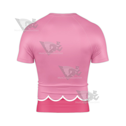 Mario Tennis Aces Princess Peach Rash Guard Compression Shirt