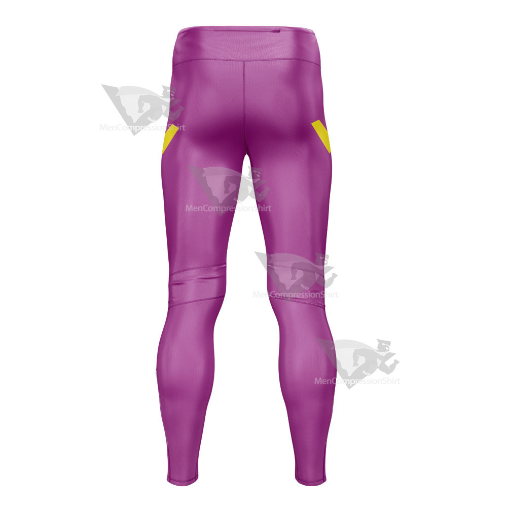 Mario Wario Purple Mens Compression Legging