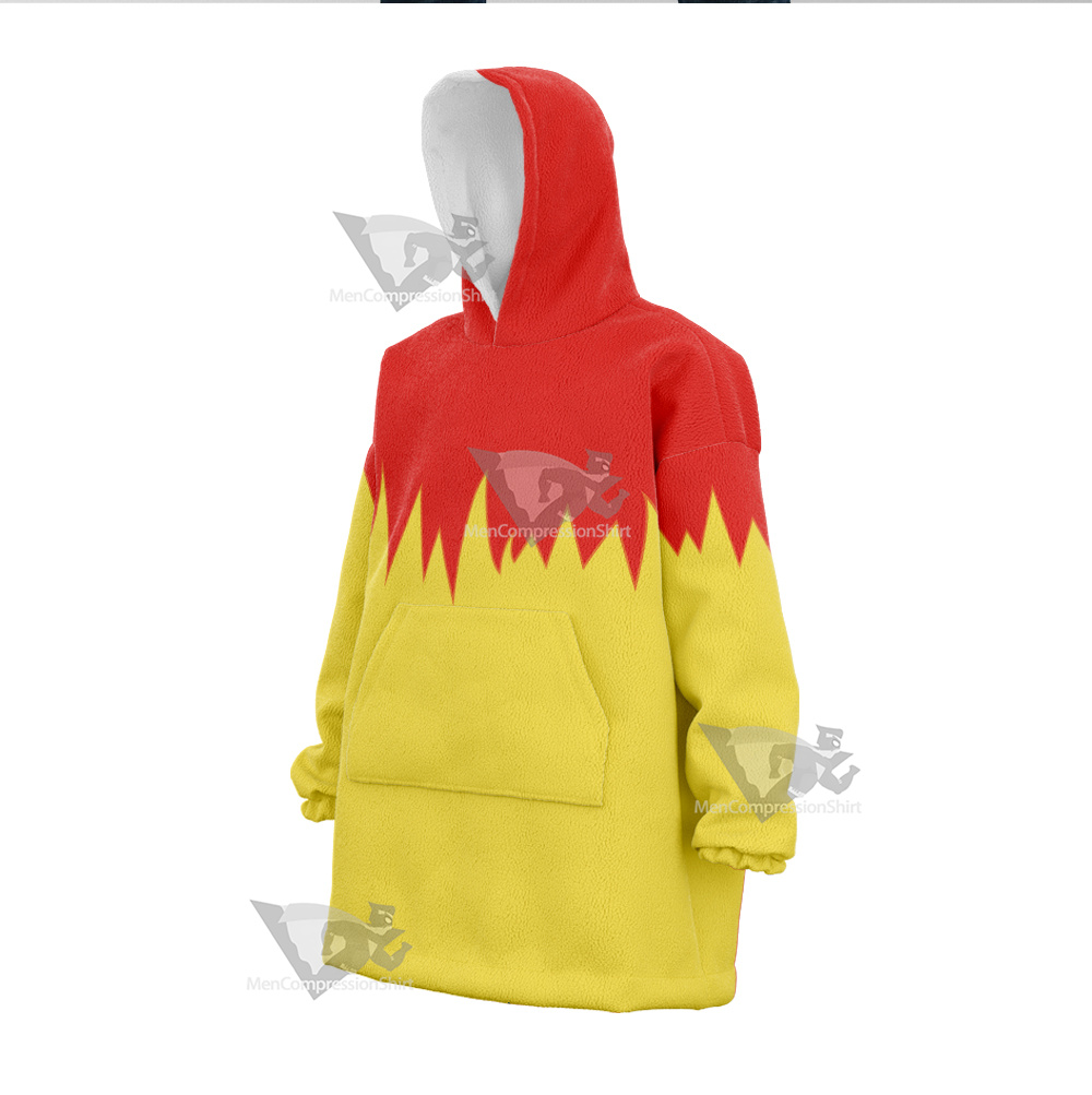 Martin Mystery Red And Yellow Cosplay Snug Oversized Blanket Hoodie MensCompressionShirt