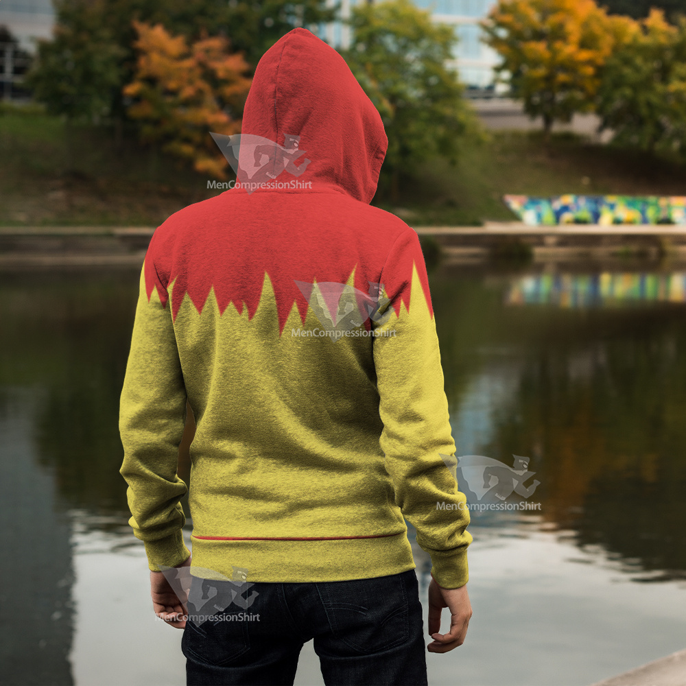 Martin Mystery Red And Yellow Cosplay Zip Up Hoodie