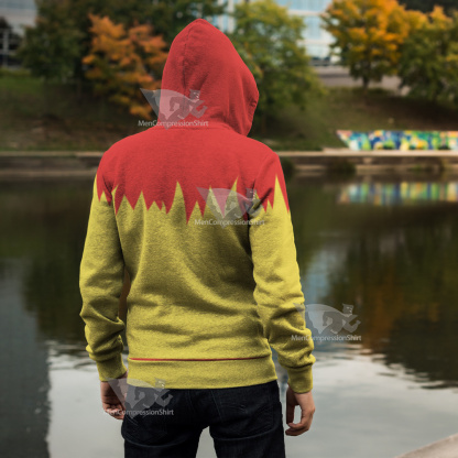 Martin Mystery Red And Yellow Cosplay Zip Up Hoodie