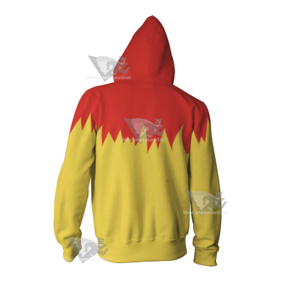 Martin Mystery Red And Yellow Cosplay Zip Up Hoodie