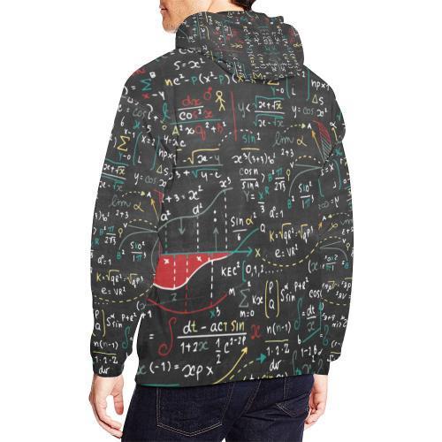 Math Print Pattern Men Full Size Hoodie