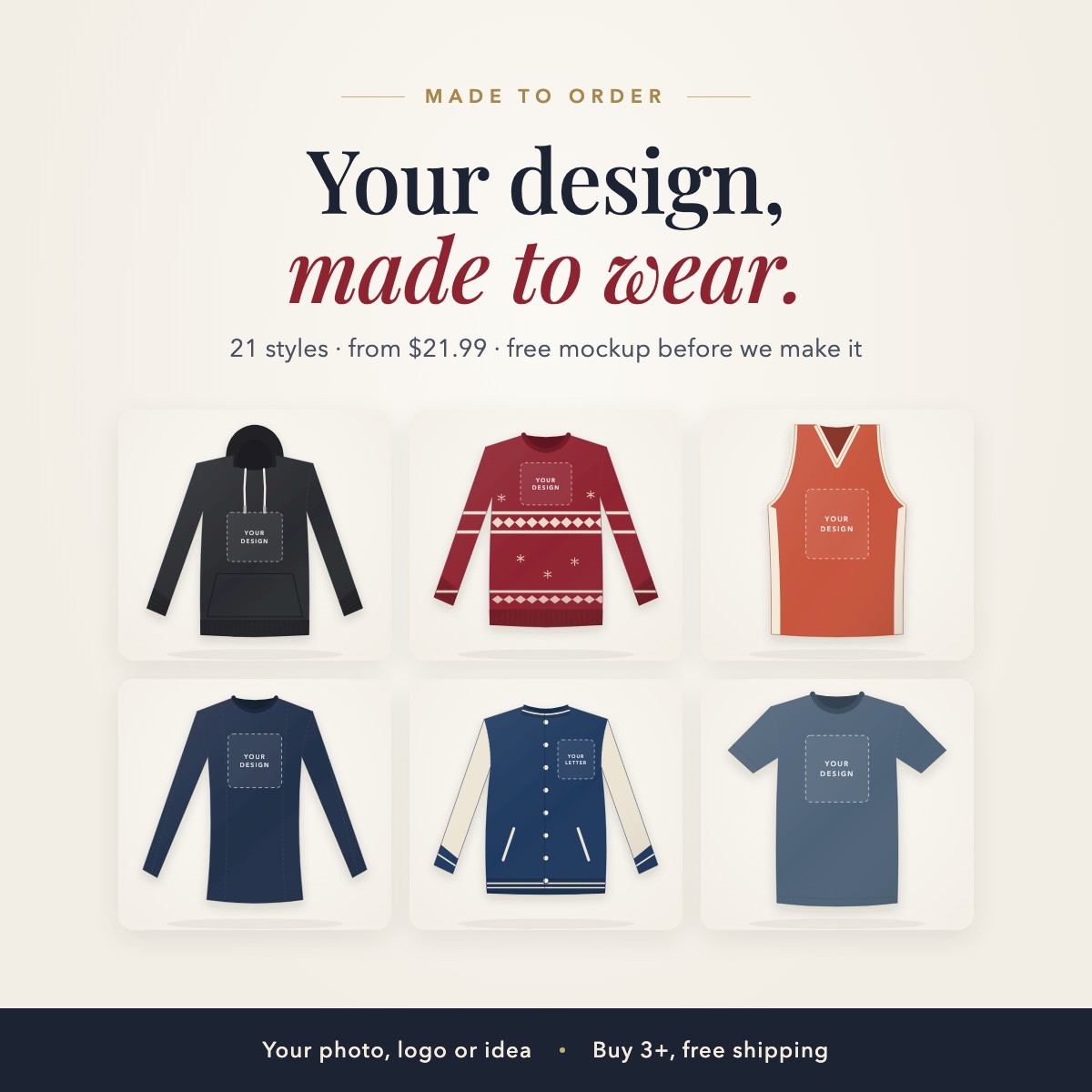 Custom order – your design, made to wear