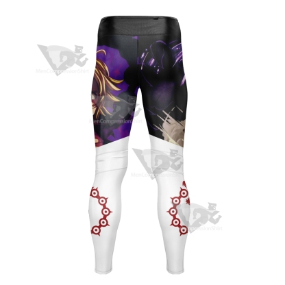 Meliodas Demon Seven Deadly Sins Anime Purple Men Compression Legging-MensCompressionShirt