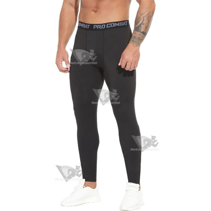 Men Compression Pants Athletic Baselayer Black Workout Legging