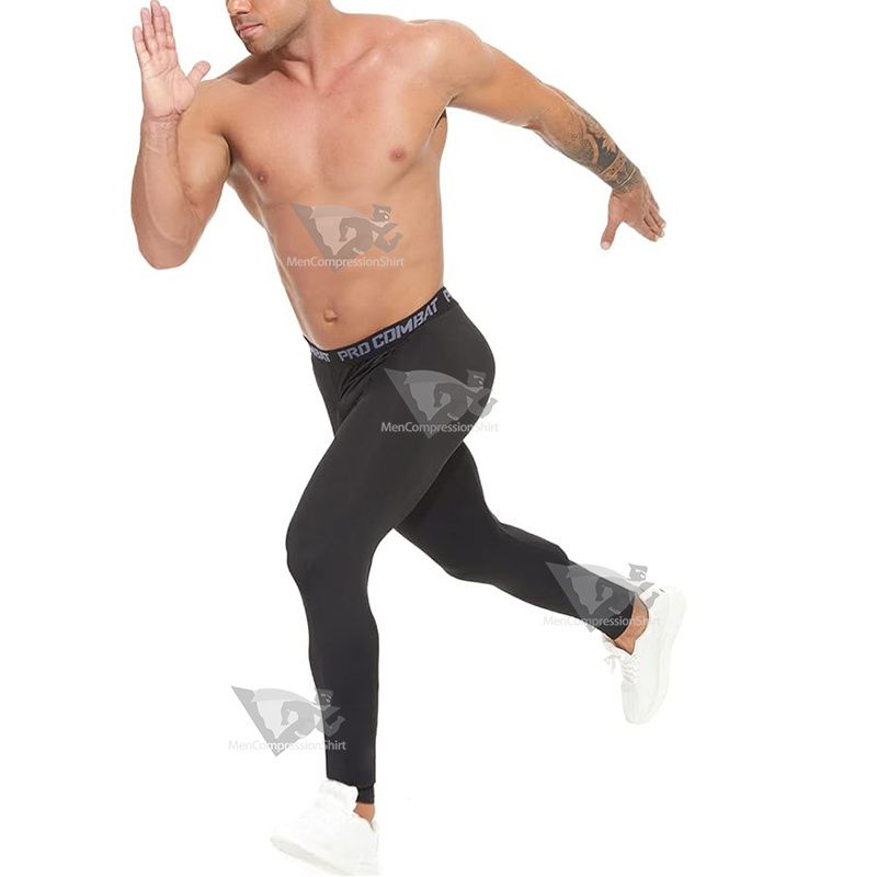 Men Compression Pants Athletic Baselayer Black Workout Legging