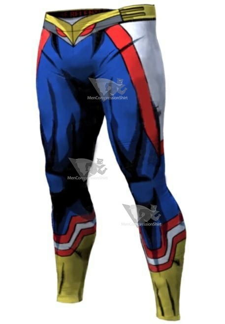 Mens My Hero Academia All Might Leggings Compression Spats