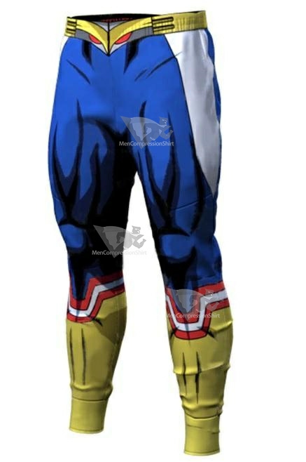 Mens My Hero Academia All Might Silver Age Leggings Compression Spats