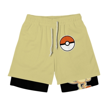 Meowth Anime Compression Gym Shorts