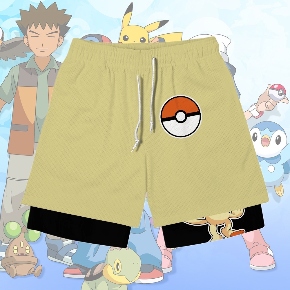 Meowth Anime Compression Gym Shorts
