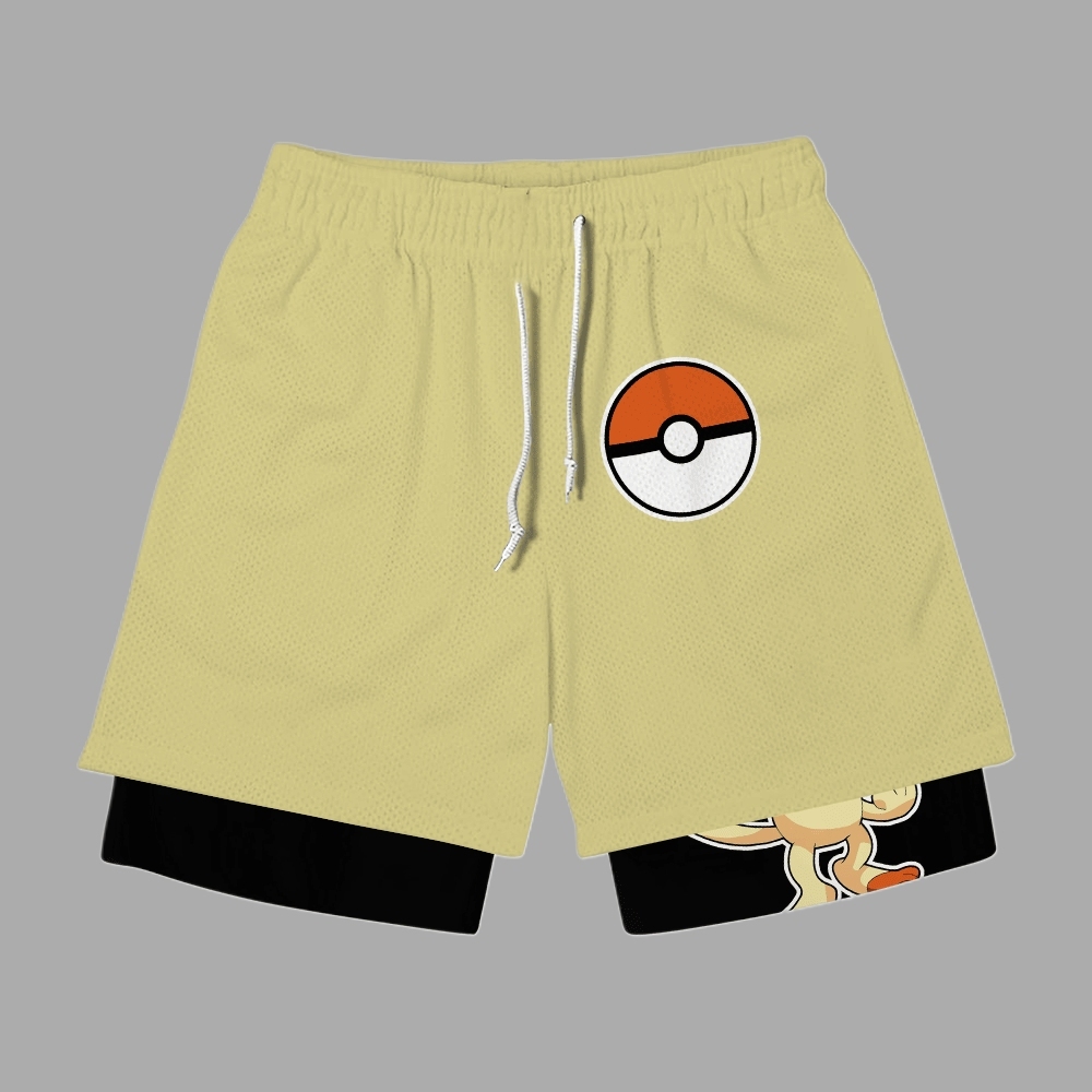 Meowth Anime Compression Gym Shorts