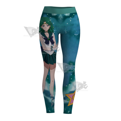 Michiru Kaioh Sailor Moon Sailor Neptune Green Women Leggings