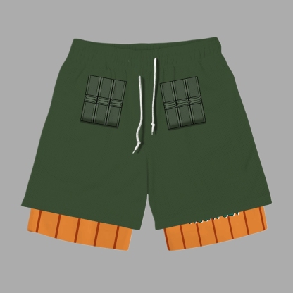 Might Guy Anime Compression Gym Shorts