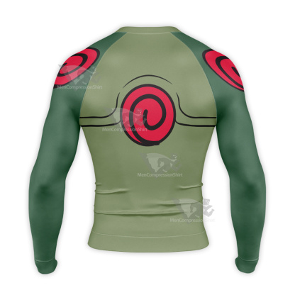 Might Guy Hokage Green Long Sleeve Compression Shirt