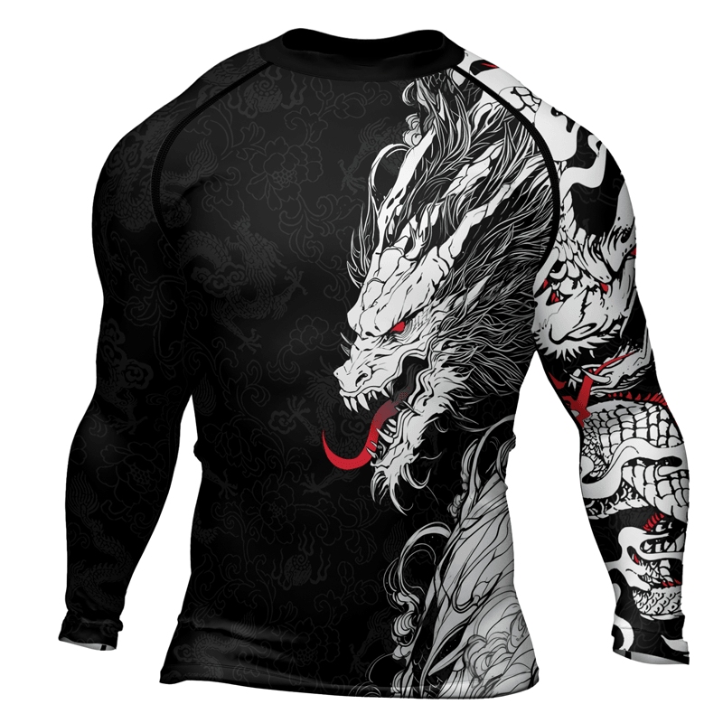 Mighty Dragon Mens Long Sleeve Compression Shirt
