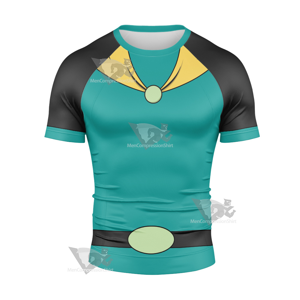 Mighty Magiswords Vambre Warrior Green Short Sleeve Compression Shirt