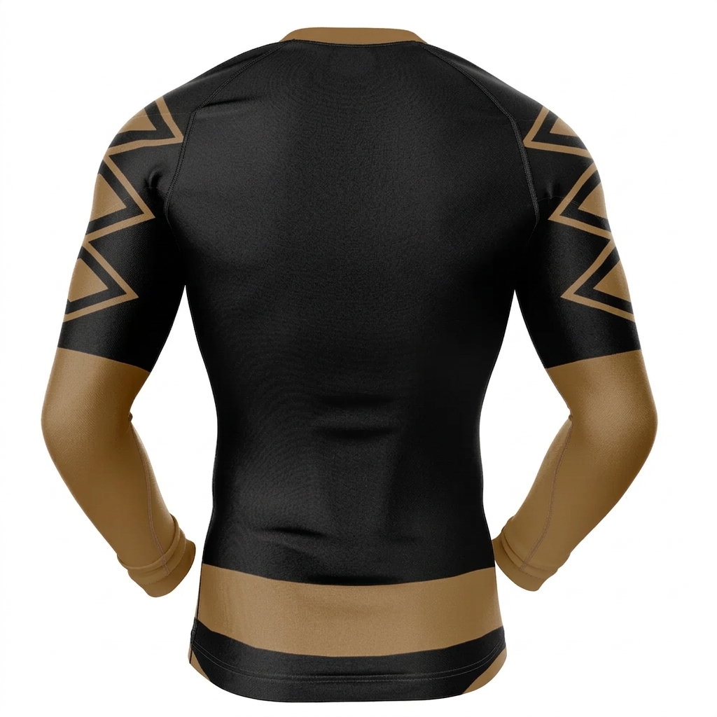 Mighty Morphin Power Rangers Dino Thunder Dino Orange Yellow Long Sleeve Compression Shirt
