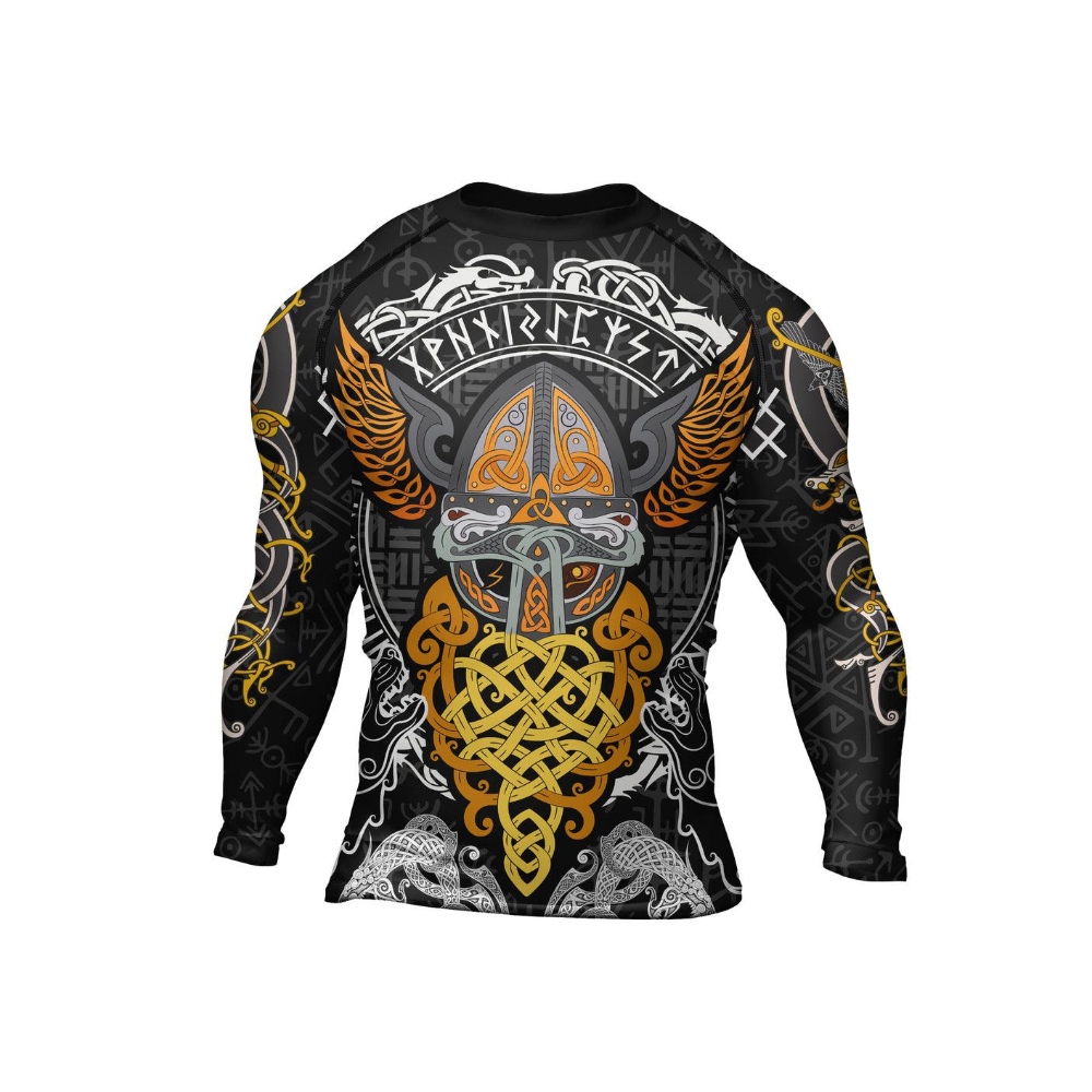 Mighty Thor Wing Helmet Mens Long Sleeve Compression Shirt