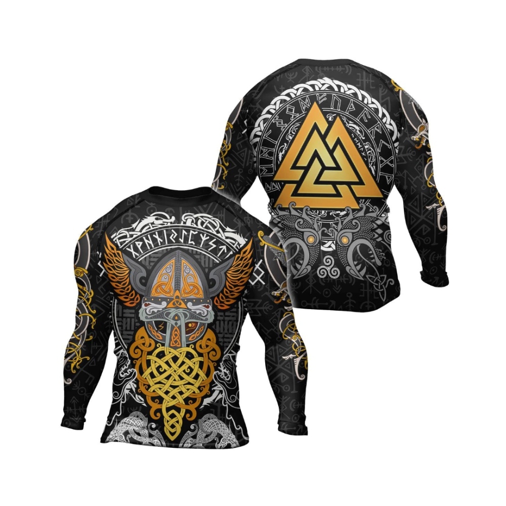 Mighty Thor Wing Helmet Mens Long Sleeve Compression Shirt