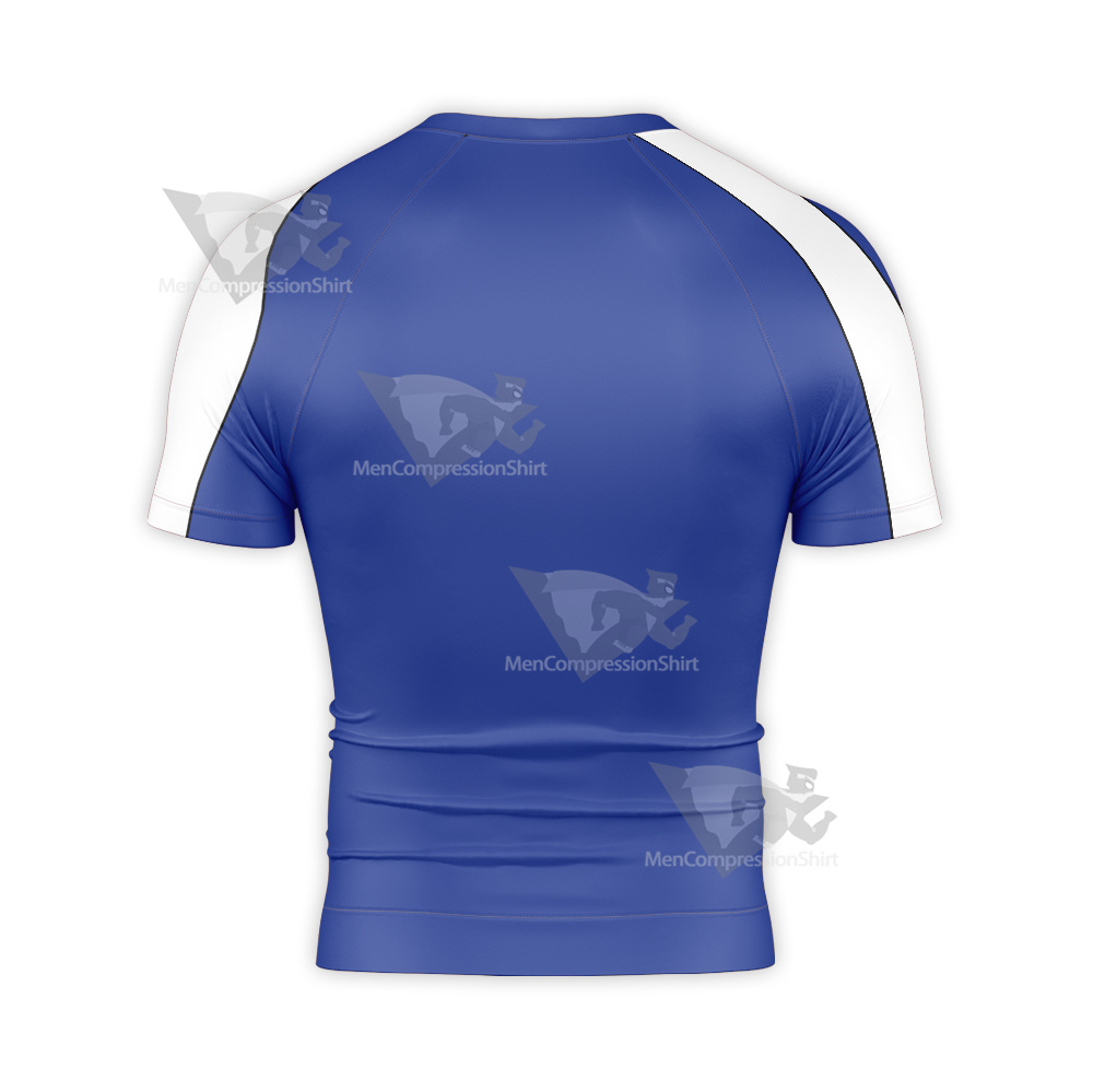 Mike Tyson Mysteries Blue Cosplay Short Sleeve Compression Shirt
