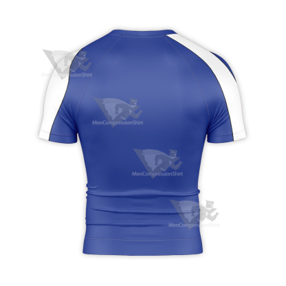 Mike Tyson Mysteries Blue Cosplay Short Sleeve Compression Shirt