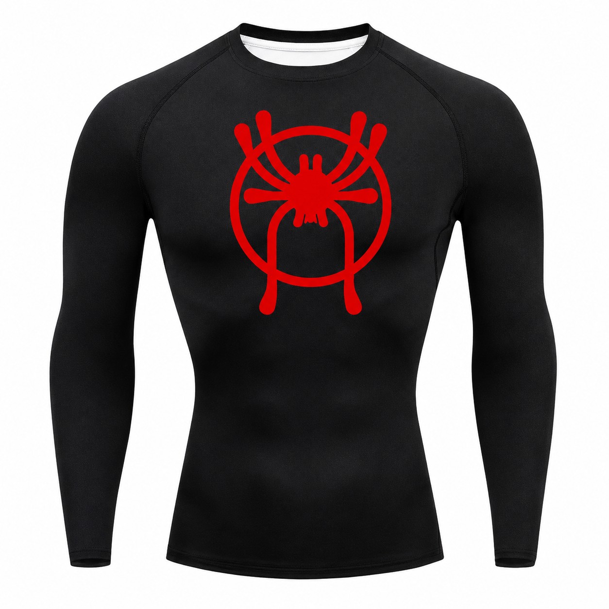 Miles Morales Red Black Long Sleeve Compression Shirt