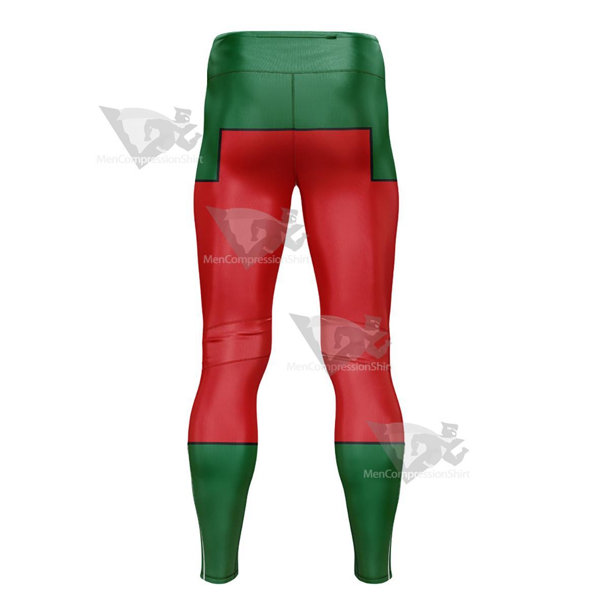 Dc Mister Miracle Green And Red Mens Compression Legging