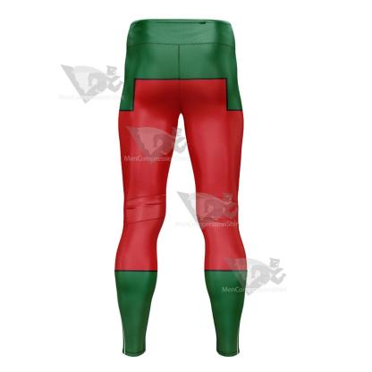 Dc Mister Miracle Green And Red Mens Compression Legging