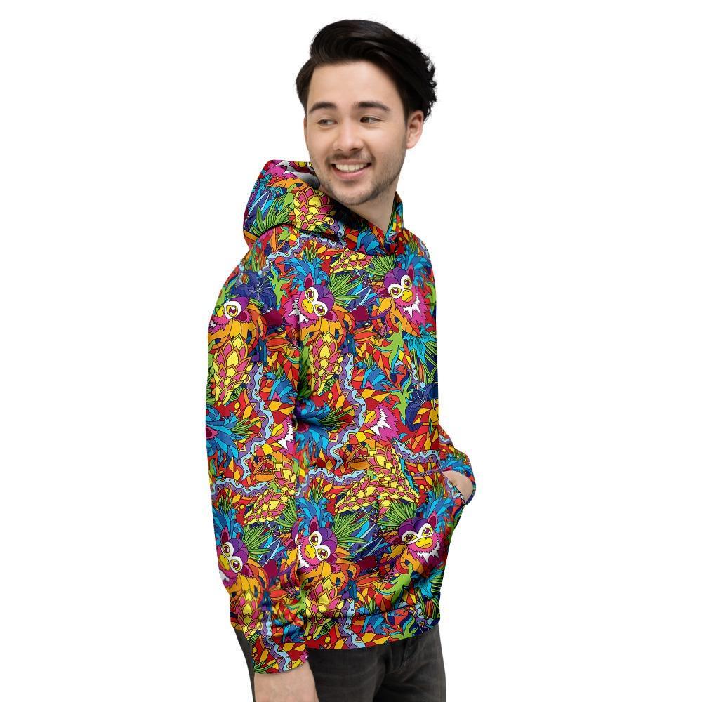 Monkey Trippy Psychedelic Mens Full Size Hoodie