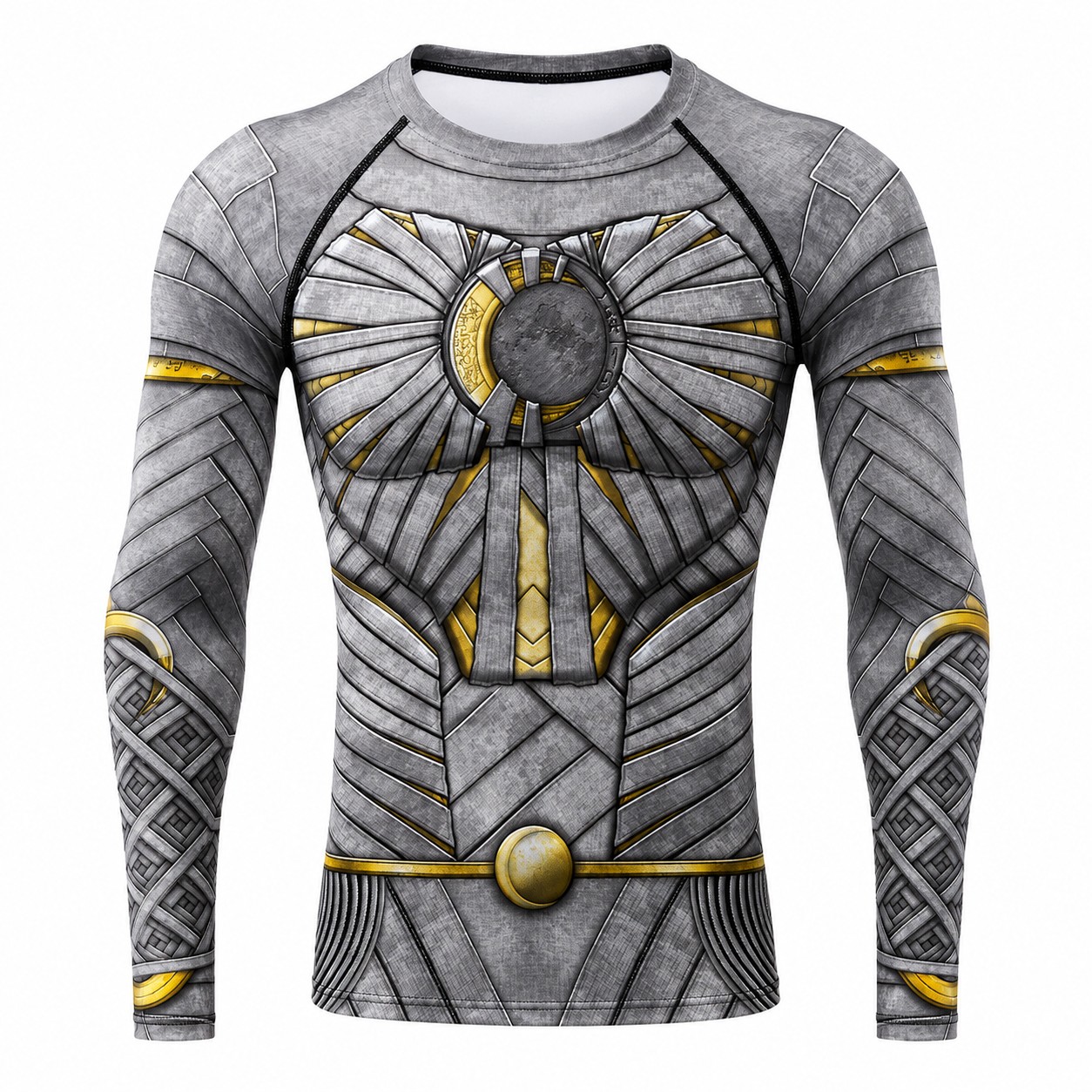 Moon Knight Orange Yellow Long Sleeve Compression Shirt