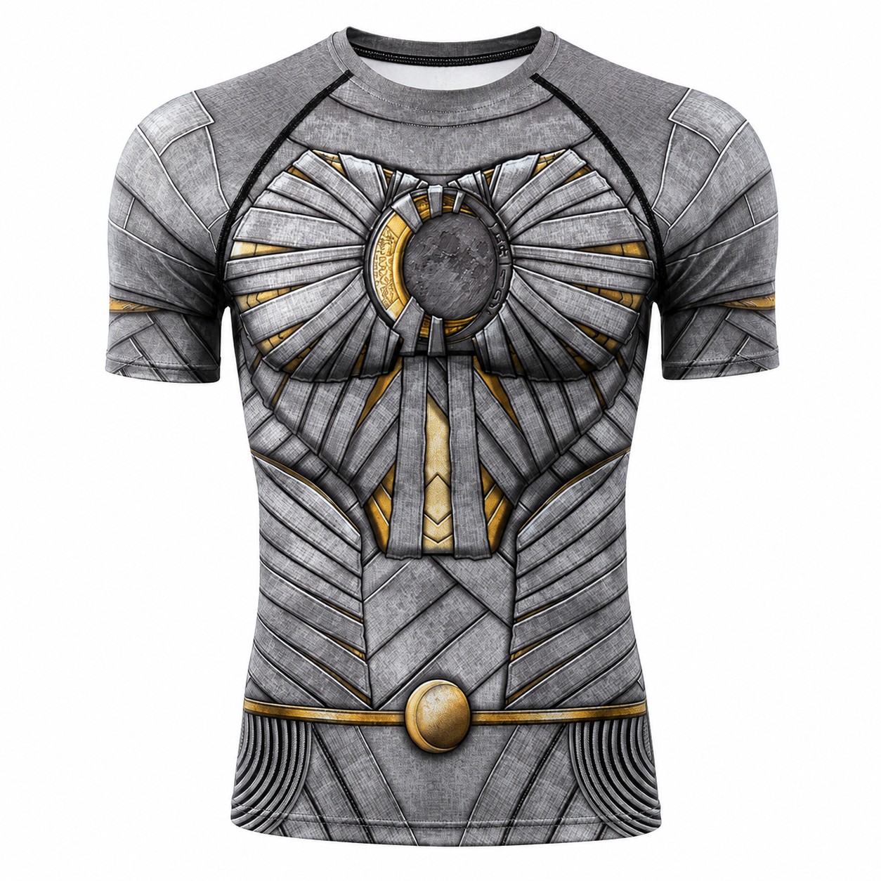 Moon Knight Orange Yellow Short Sleeve Compression Shirt