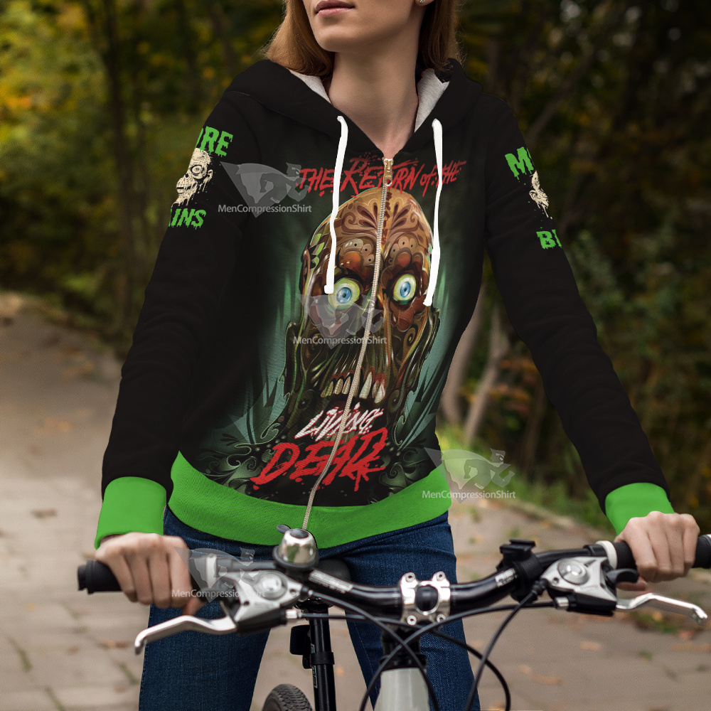 More Brains A Return To The Living Dead Zip Up Hoodie