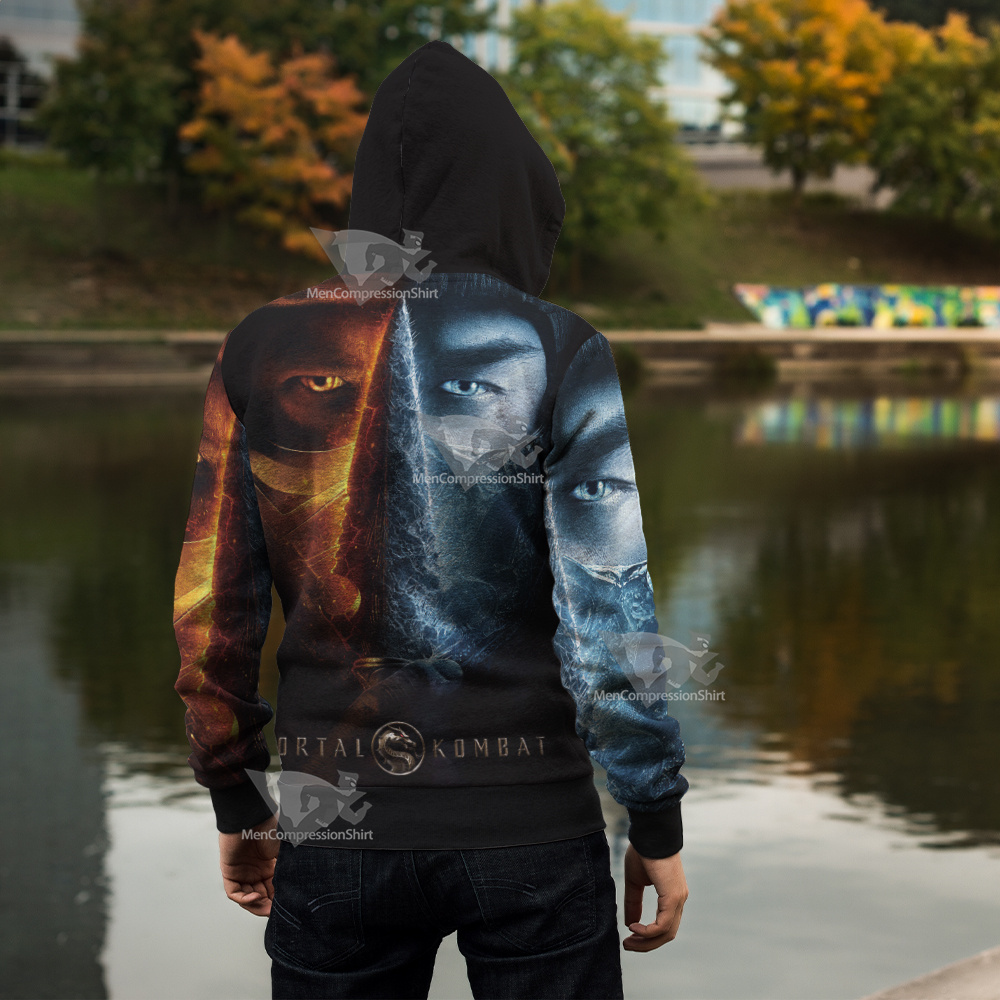 Mortal Kombat Sub Zero And Scorpion Zip Up Hoodie