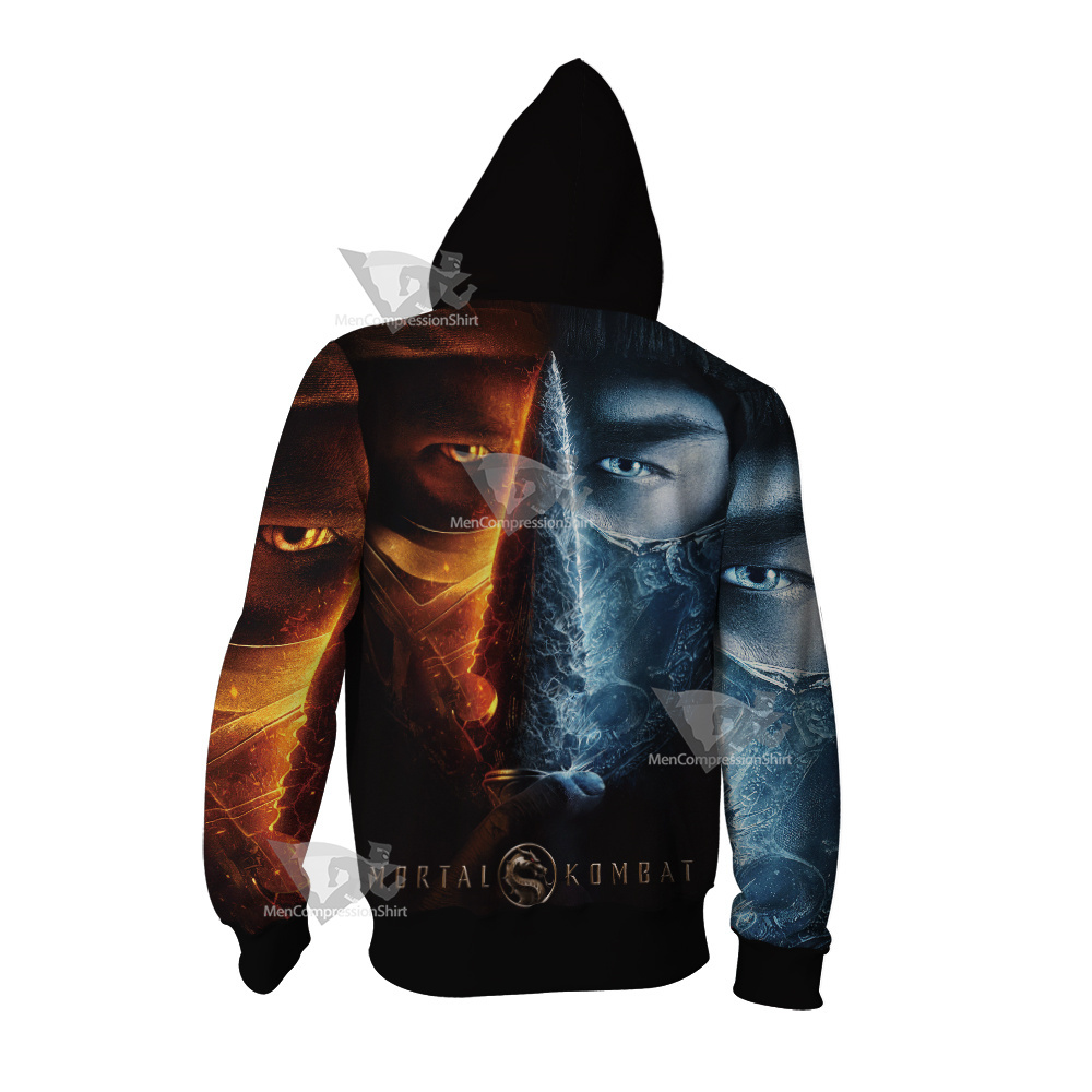 Mortal Kombat Sub Zero And Scorpion Zip Up Hoodie