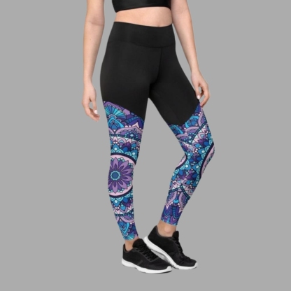 Mosaic Pattern Women Compression Legging