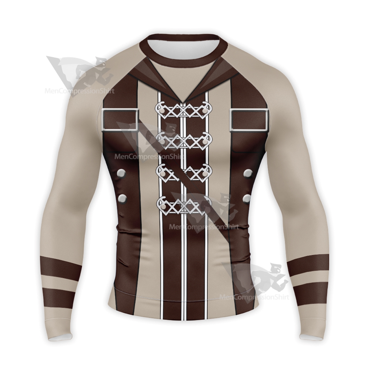 Mushoku Tensei Rudeus Ver Brown Long Sleeve Compression Shirt