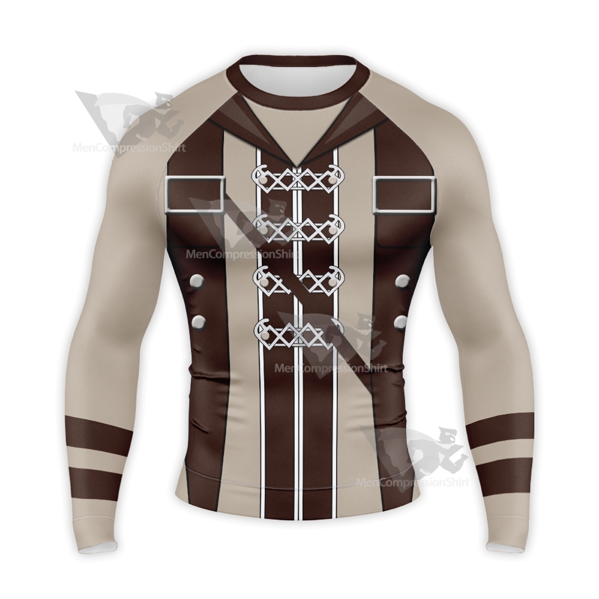 Mushoku Tensei Rudeus Ver Brown Long Sleeve Compression Shirt