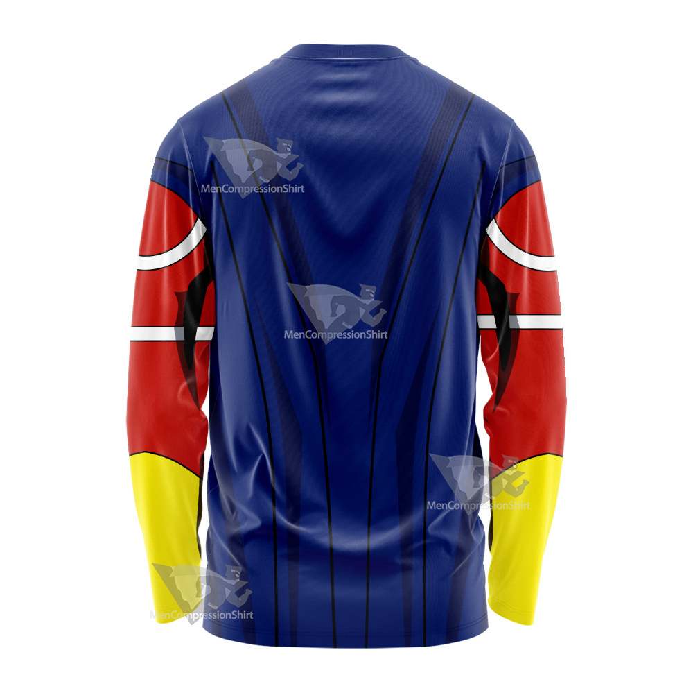 My Hero Academia All Might Toshinori Yagi Red Long Sleeve Shirt