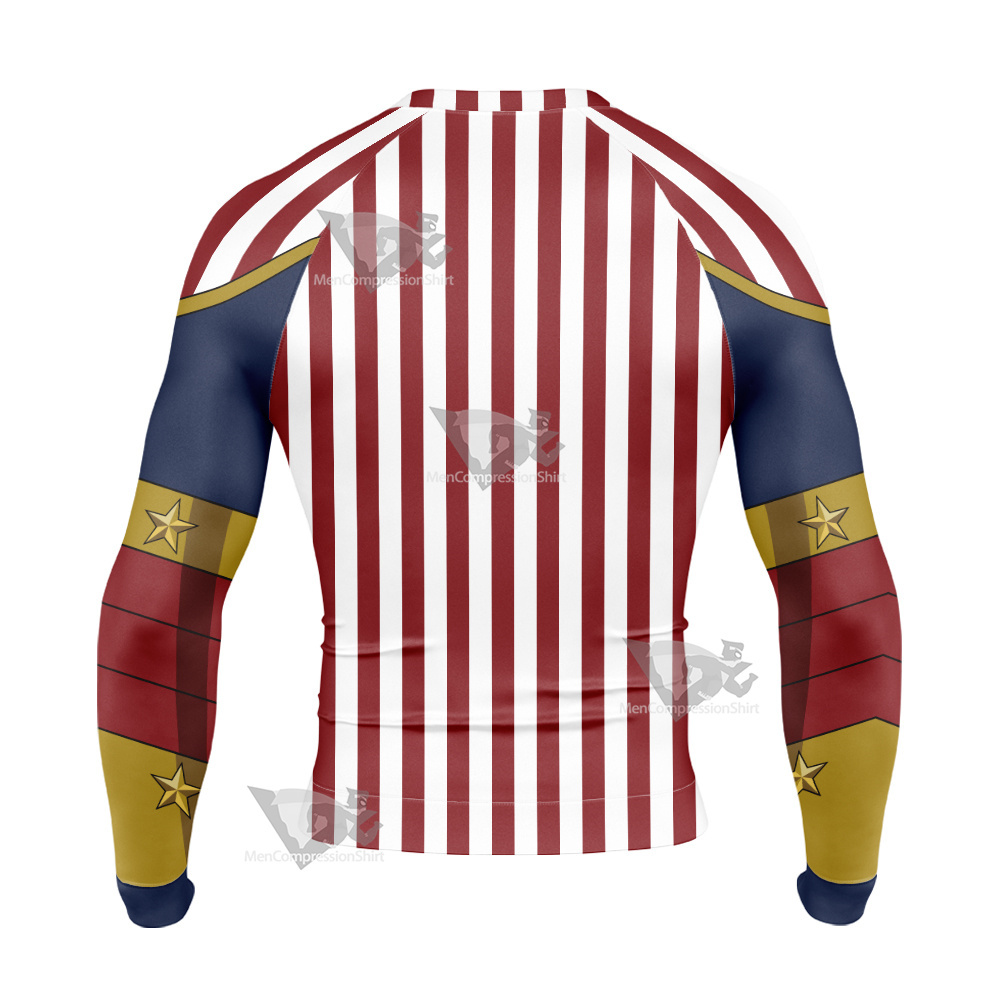My Hero Academia Cathleen Bate Star And Stripe Long Sleeve Compression Shirt