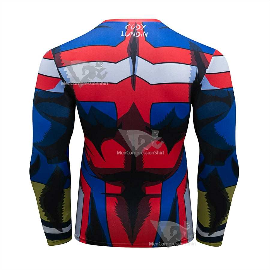 My Hero Academia Compression All Might Elite Long Sleeve Rashguard