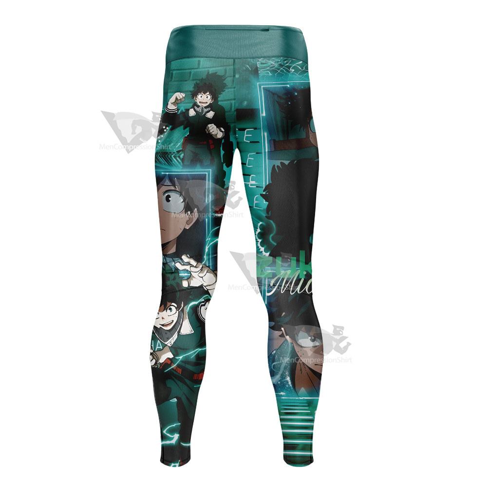 My Hero Academia Izuku Midoriya Deku Mens Compression Legging