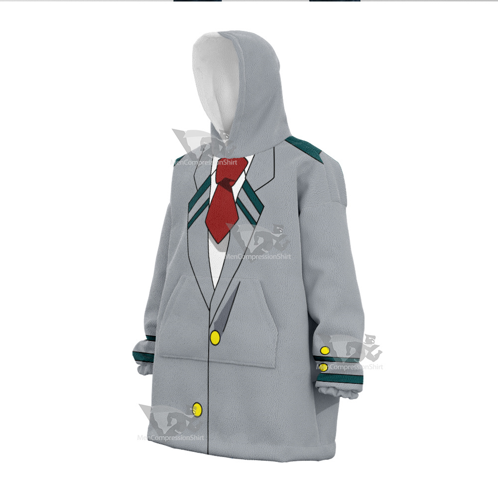 My Hero Academia Izuku Midoriya Deku Red Snug Oversized Blanket Hoodie