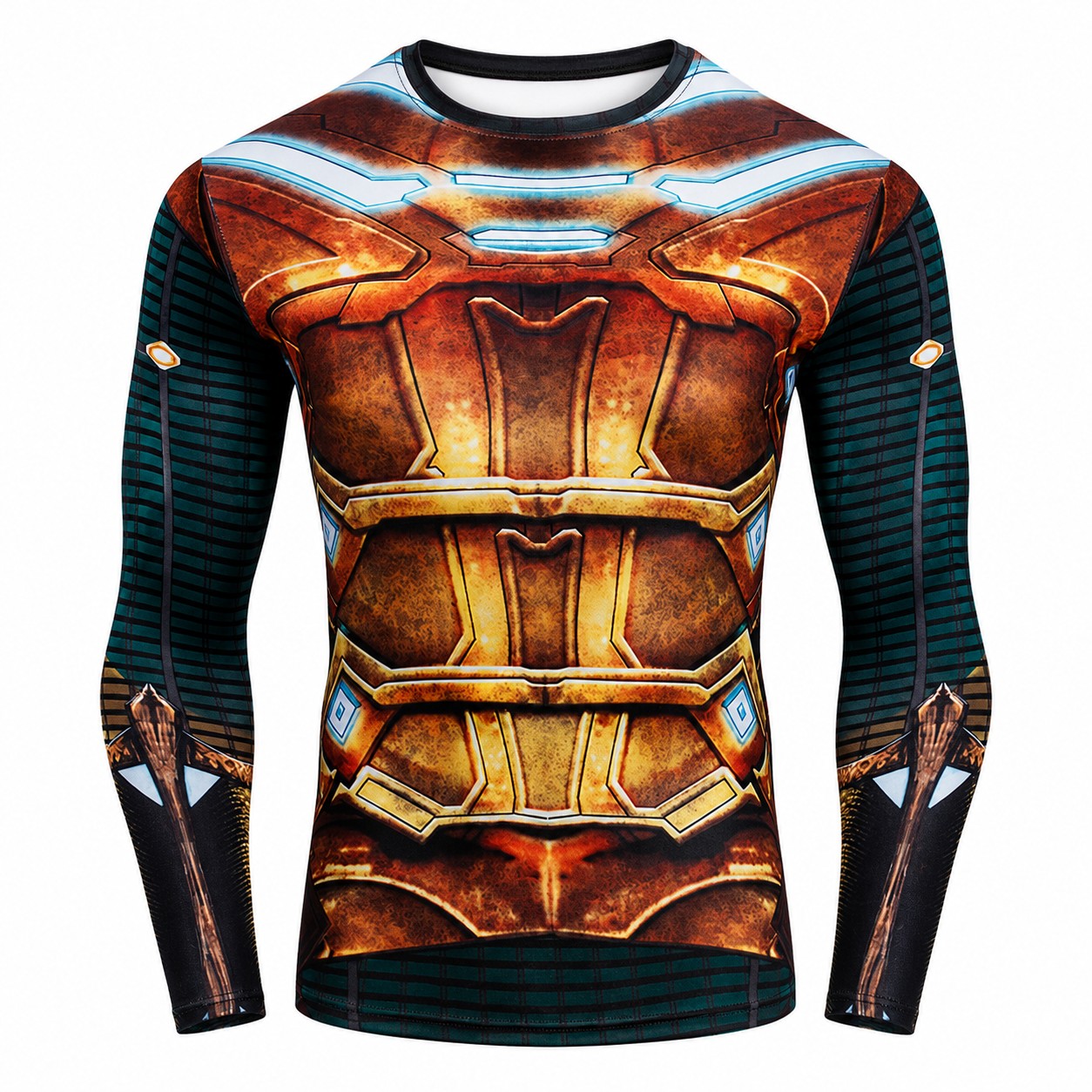 Mysterio Red Orange Long Sleeve Compression Shirt